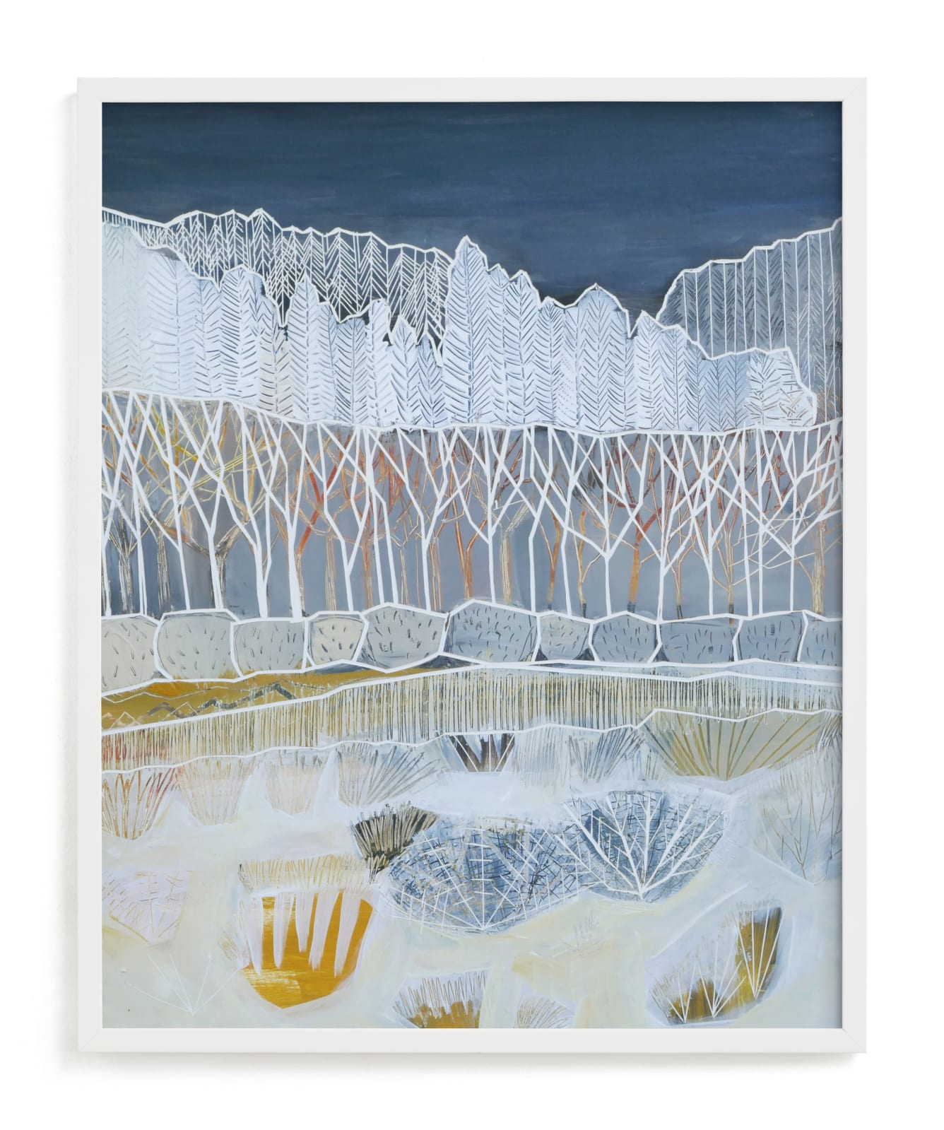"White Woods" - Limited Edition Art Print by Sarah Fitzgerald in beautiful frame options and a variety of sizes.