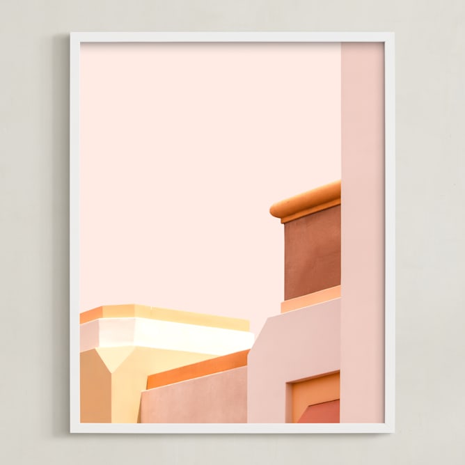 "Urban Desert Series 1" - Art Print in Soft Earth Tones by Lisa Sundin - Framed