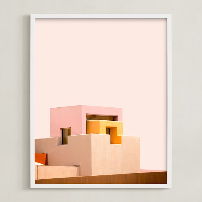 "Urban Desert Series 3" - Art Print in Soft Earth Tones by Lisa Sundin - Framed