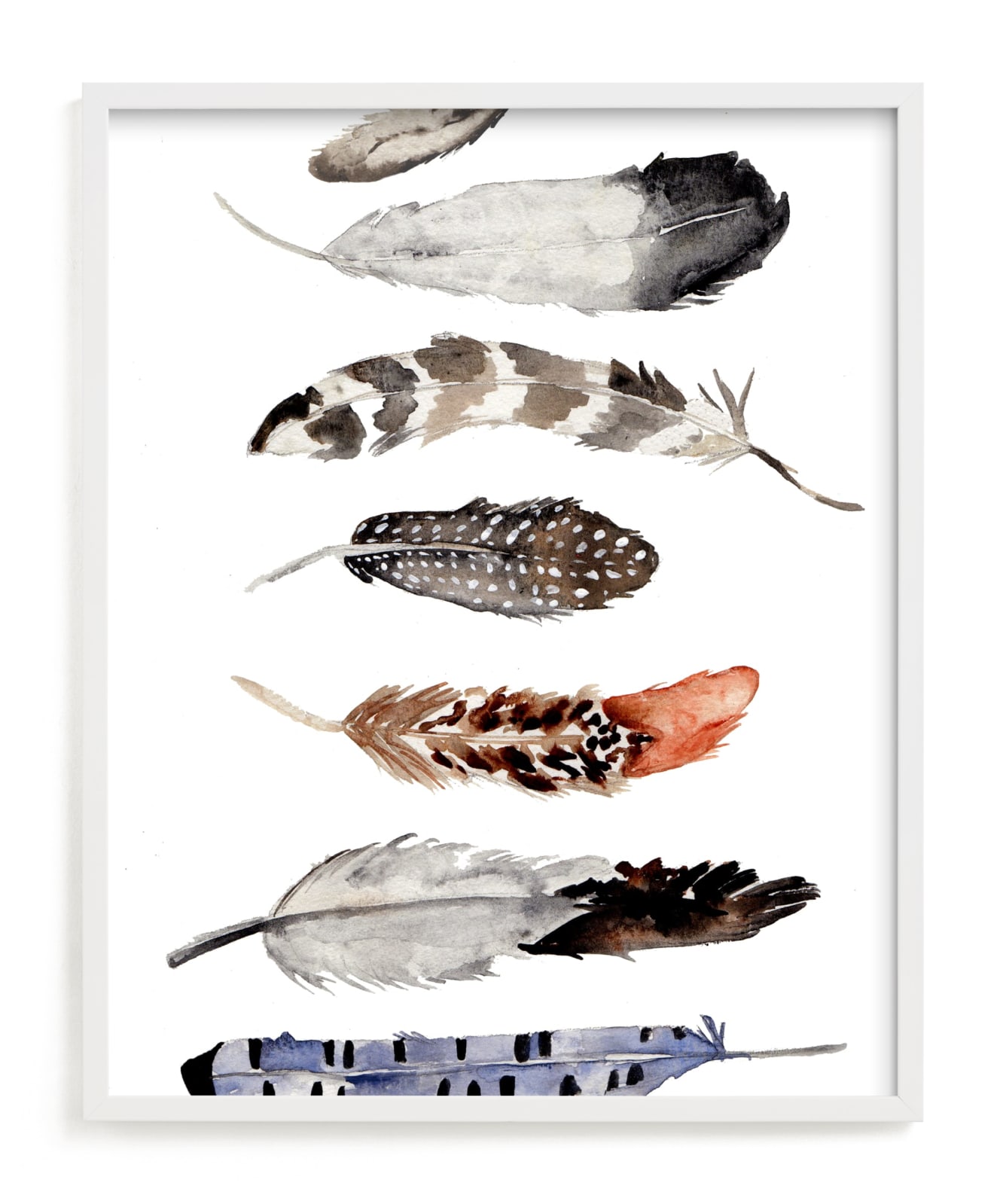 "Feather Print" - Limited Edition Art Print by Shannon Kirsten in beautiful frame options and a variety of sizes.