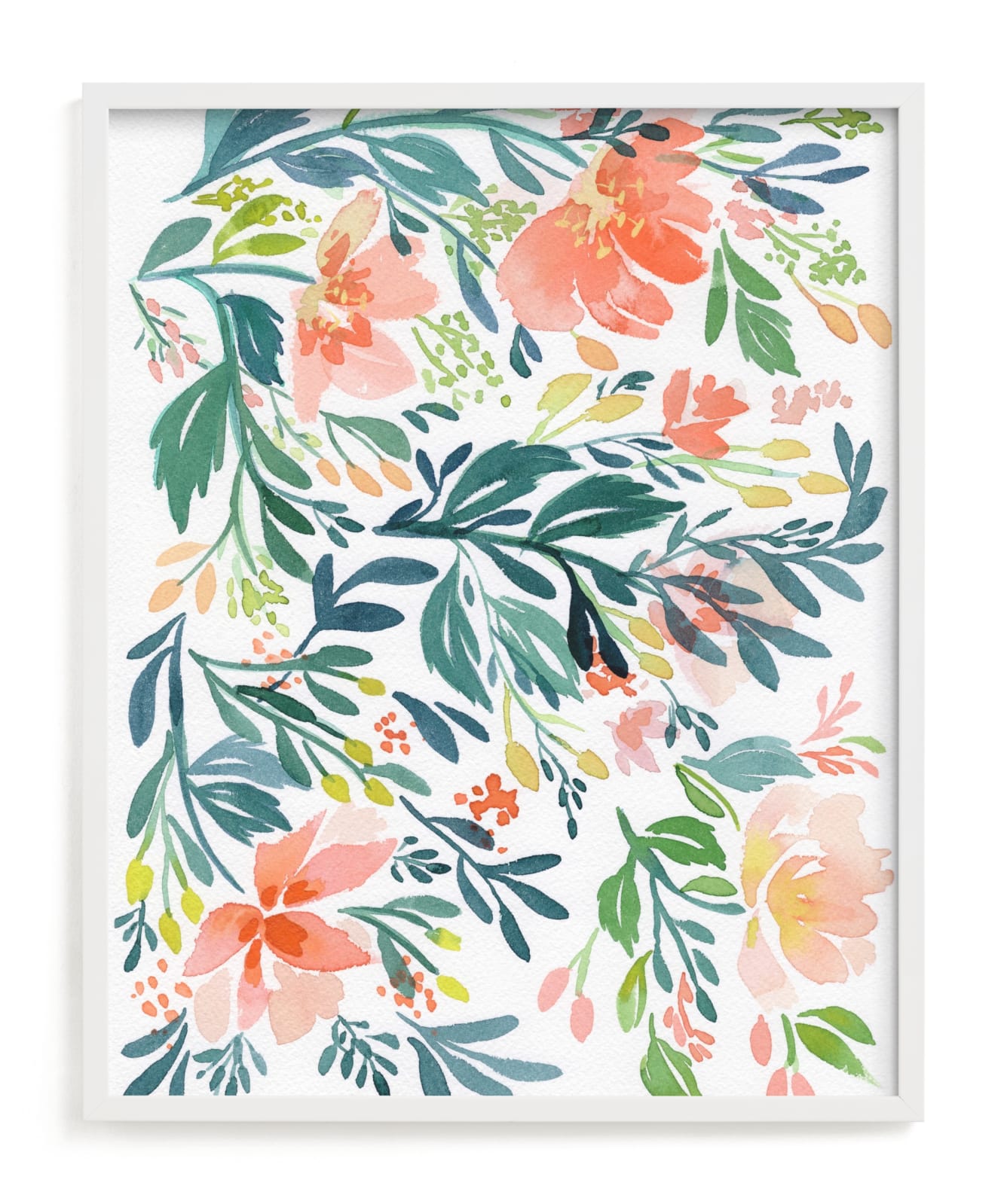 "Dancing Peonies" - Limited Edition Art Print by Natalie Malan in beautiful frame options and a variety of sizes.