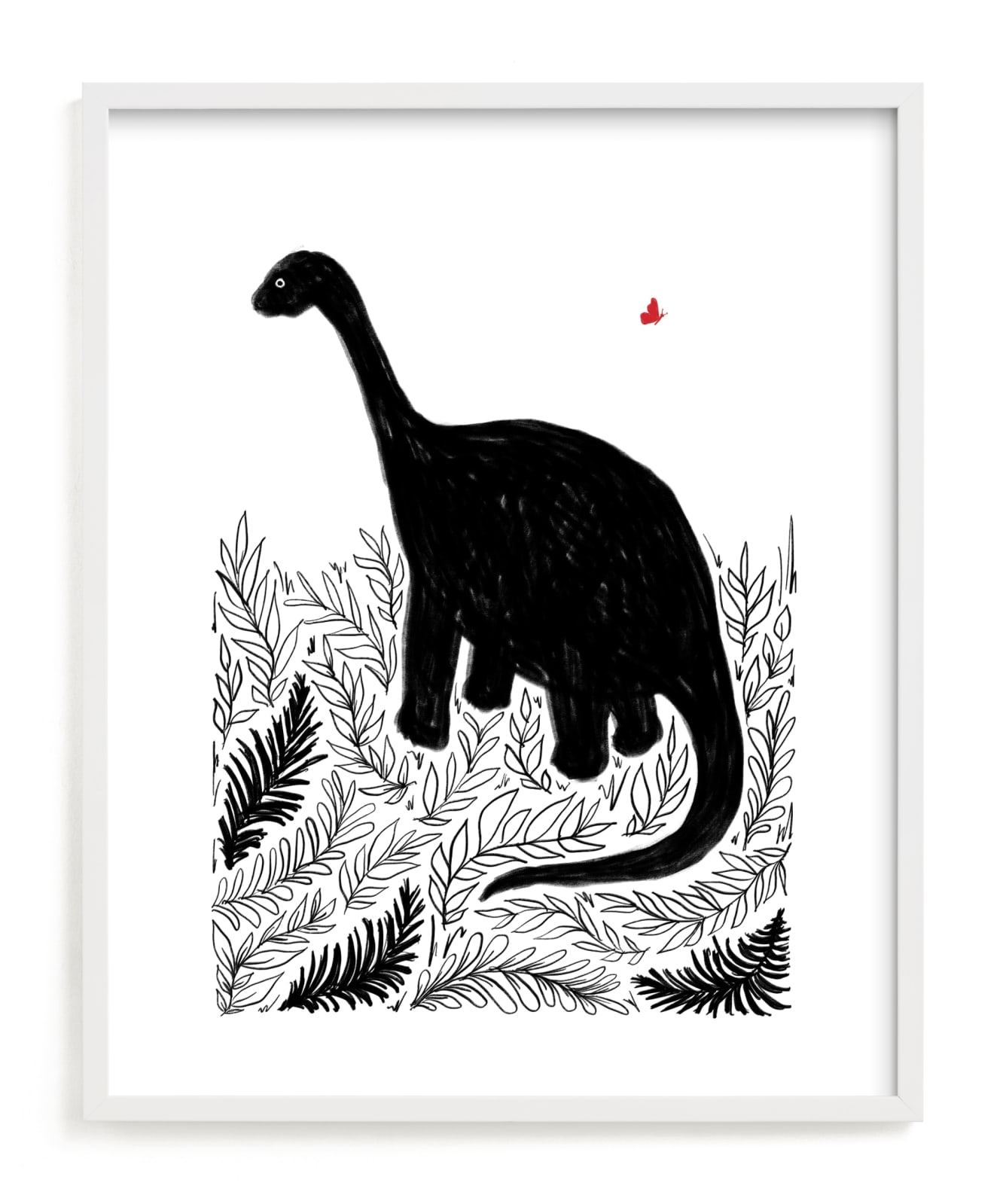 "Dinosaur love" - Limited Edition Art Print by Susanne Kasielke in beautiful frame options and a variety of sizes.