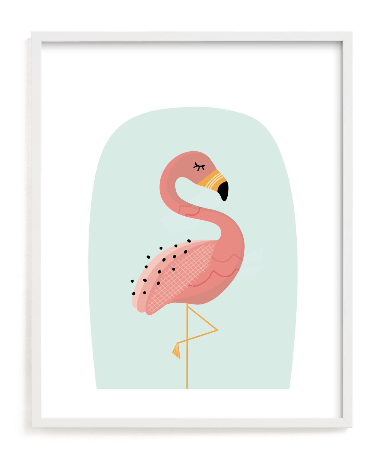 "Zen Flamingo" - Limited Edition Art Print by Erica Krystek in beautiful frame options and a variety of sizes.