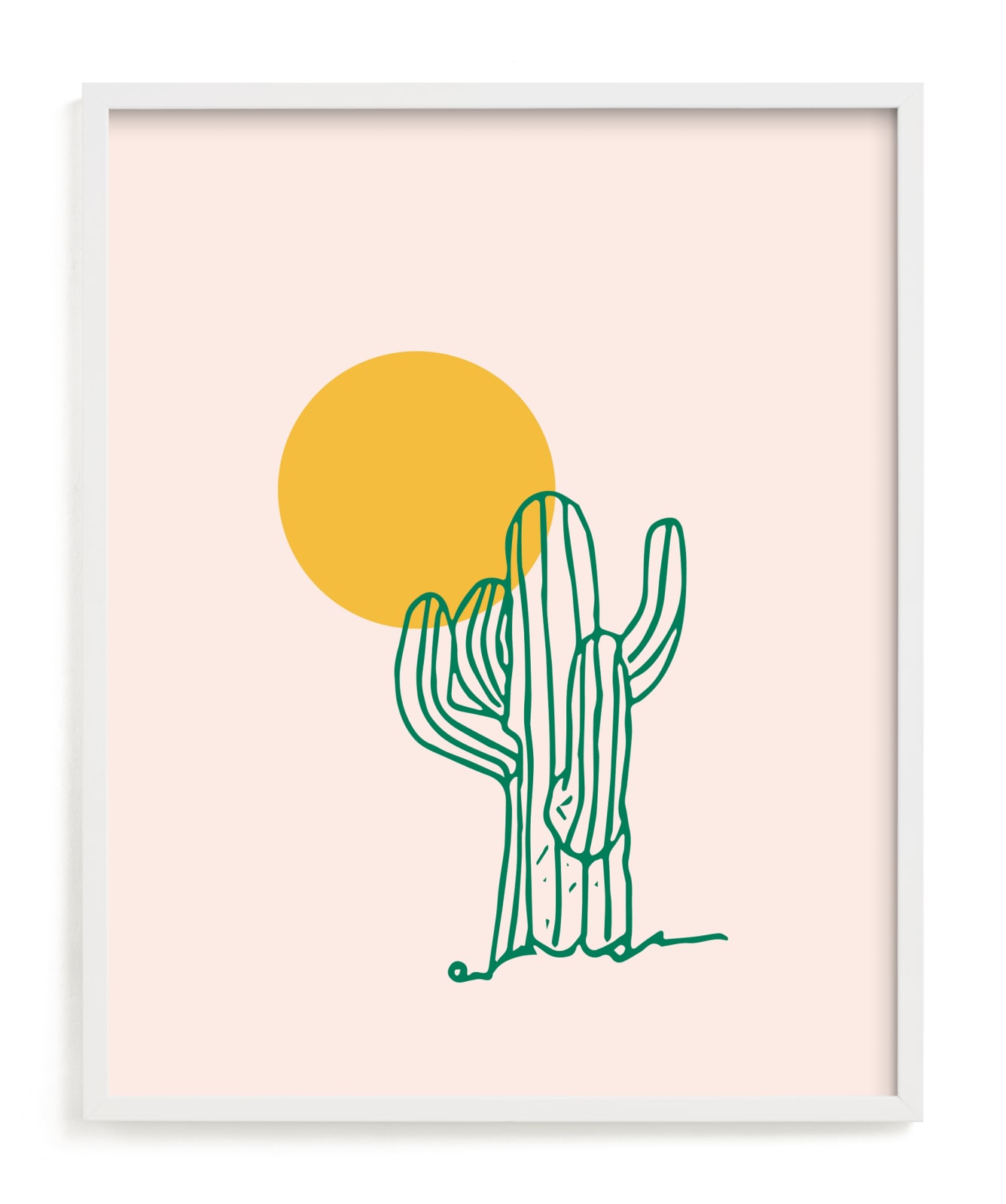 "Saguaro I" - Limited Edition Art Print by Erika Firm in beautiful frame options and a variety of sizes.