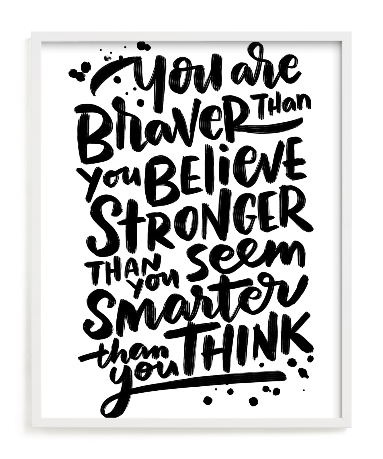 "Braver Stronger Smarter" - Limited Edition Art Print by Laura Bolter in beautiful frame options and a variety of sizes.
