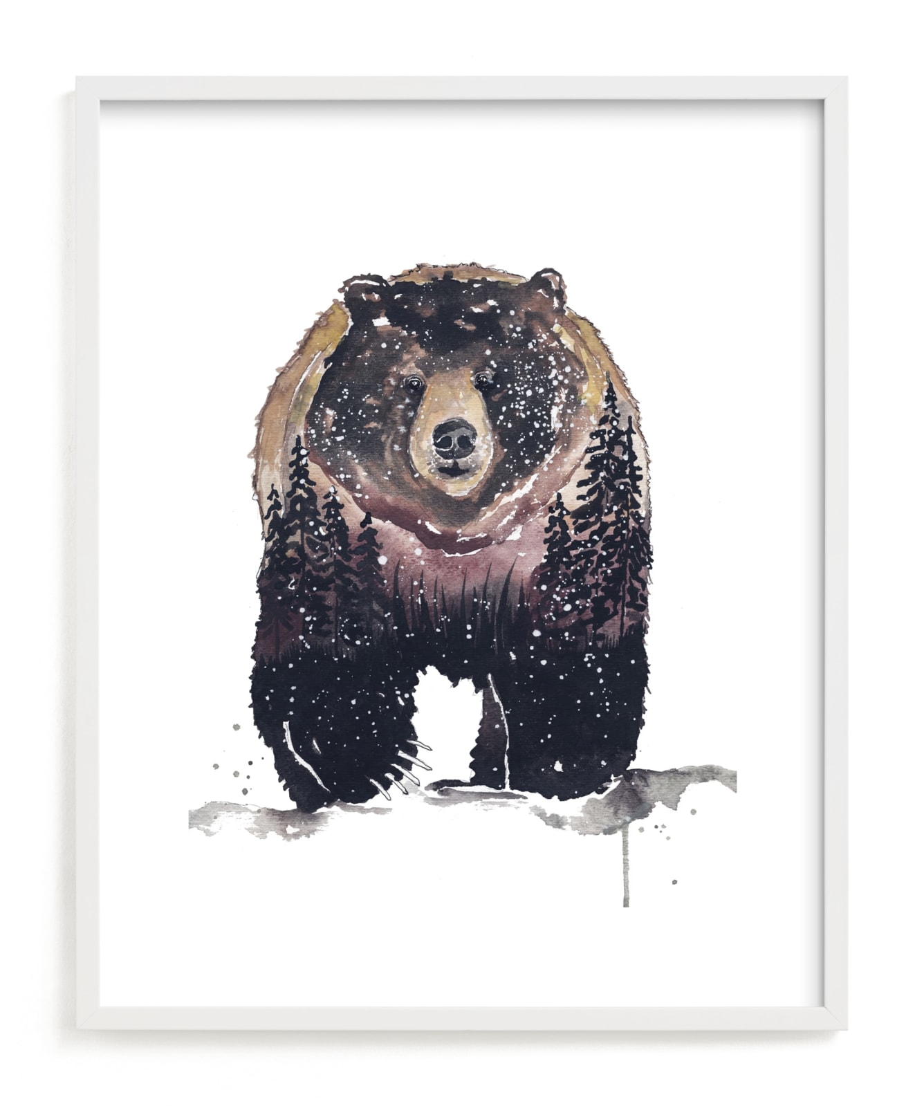 "Nature Bear" - Limited Edition Art Print by Kelsey McNatt in beautiful frame options and a variety of sizes.