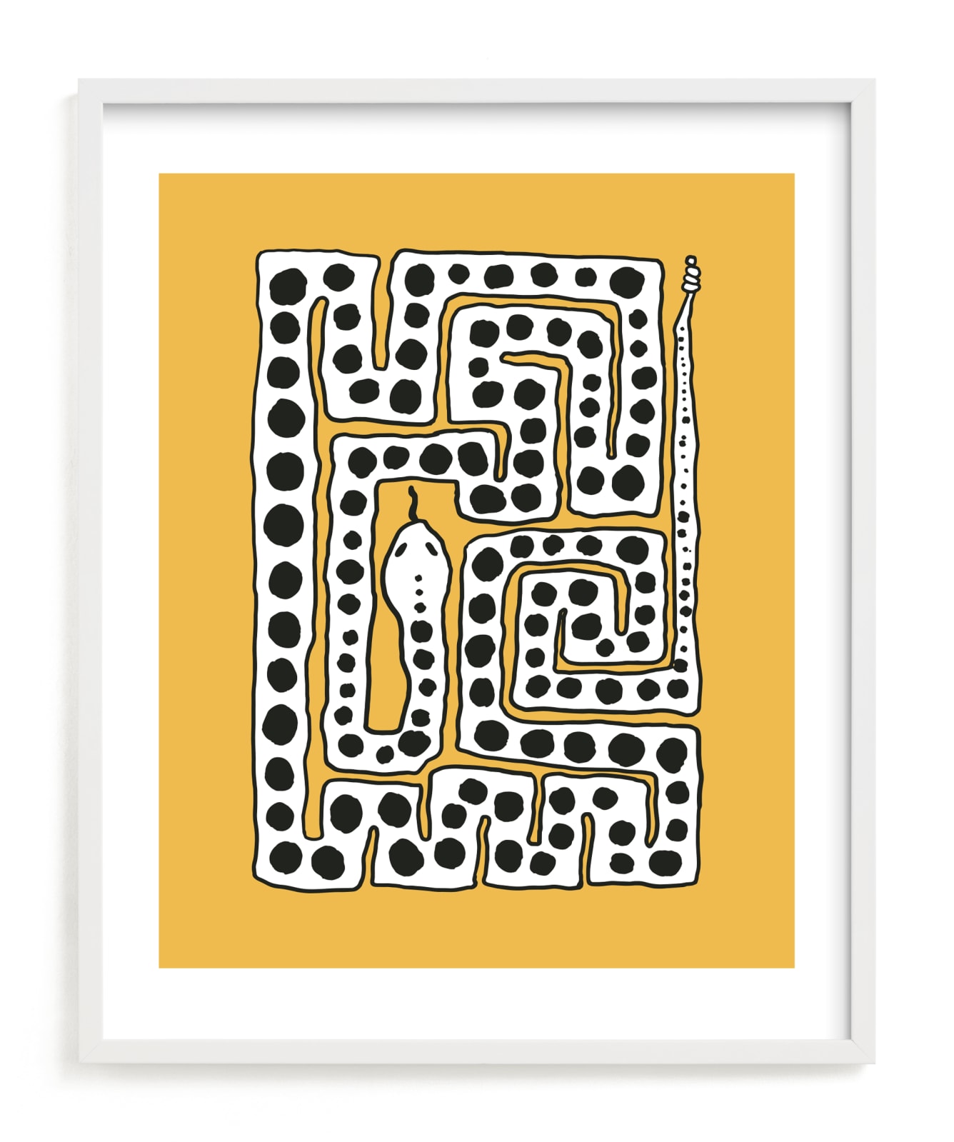"Charming Snake" - Limited Edition Art Print by Inkblot Design in beautiful frame options and a variety of sizes.