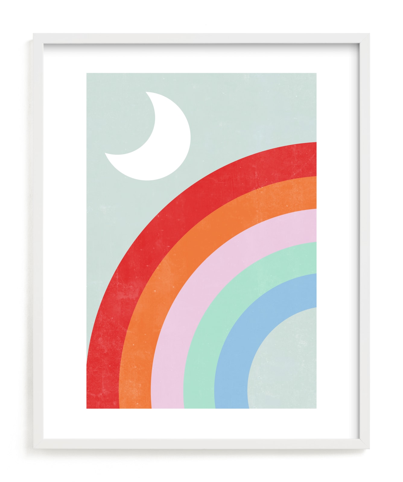 "Double Rainbow with Moon and Sun III" by EMANUELA CARRATONI in beautiful frame options and a variety of sizes.