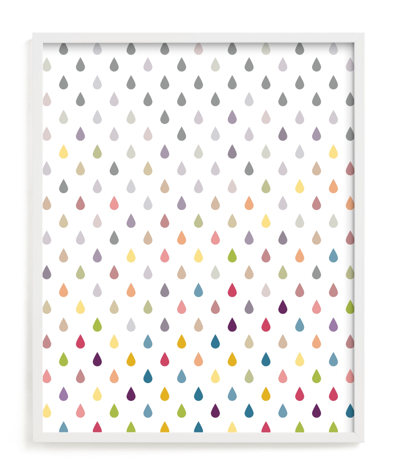 "Coloring Raindrops" - Art Print by Erin Niehenke in beautiful frame options and a variety of sizes.