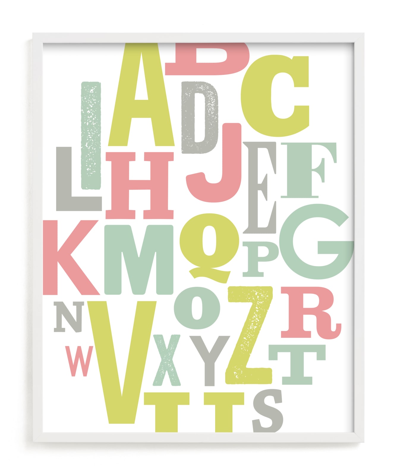 "Oval Alphabet" - Art Print by Leah Bisch in beautiful frame options and a variety of sizes.