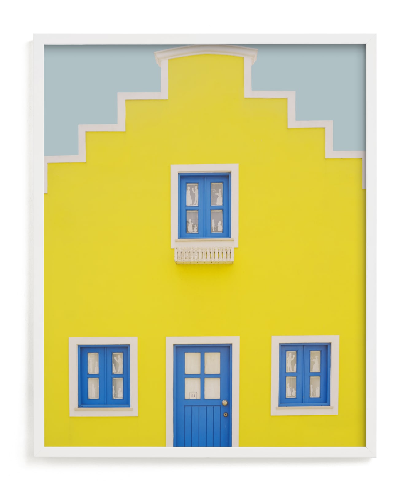 "Yellow house" by Lena Erysheva in beautiful frame options and a variety of sizes.