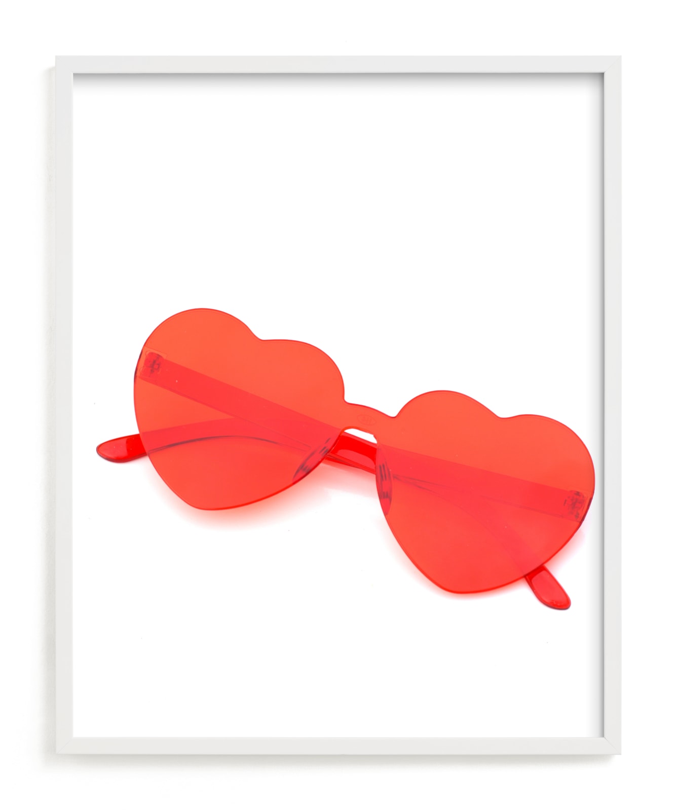 Red love heart sunglasses top