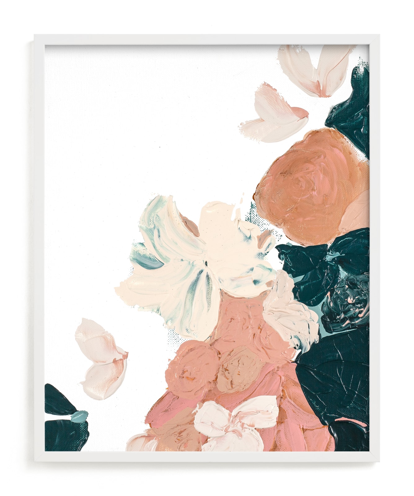 Peach Abstract Botanical Art by Caryn Owen