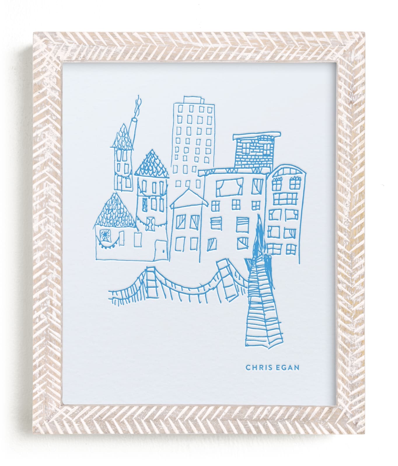 "Your Drawing as Letterpress Art Print" - Drawn Letterpress Art by Minted in beautiful frame options and a variety of sizes.