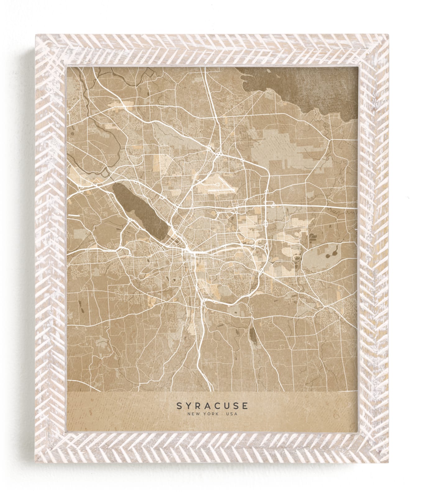 "Syracuse, NY, vintage-looking city map" by Rosana Laiz Blursbyai in beautiful frame options and a variety of sizes.