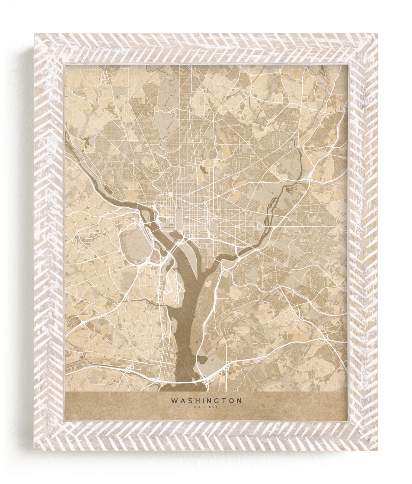 "Washington D.C. vintage-looking city map" by Rosana Laiz Blursbyai in beautiful frame options and a variety of sizes.