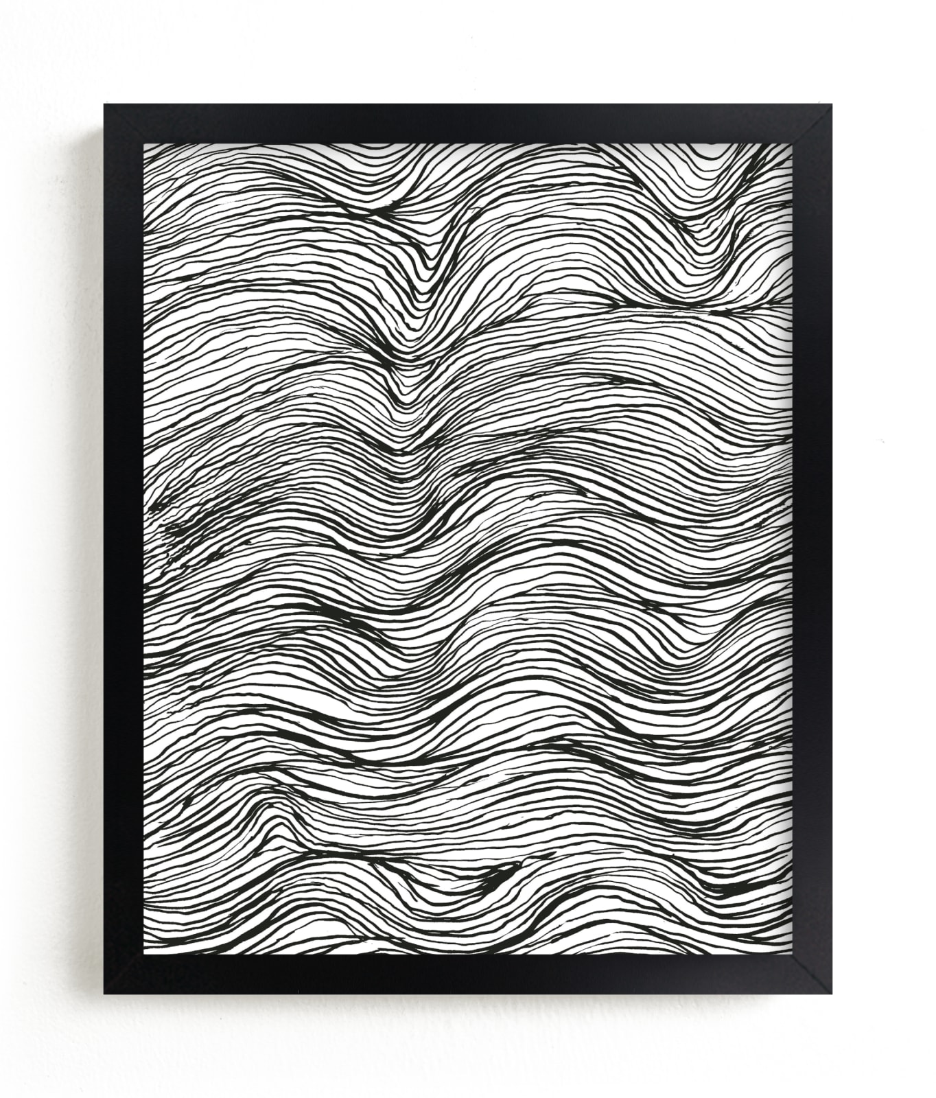 "Ebb and Flow Ink Lines" - Limited Edition Art Print by Elliot Stokes in beautiful frame options and a variety of sizes.