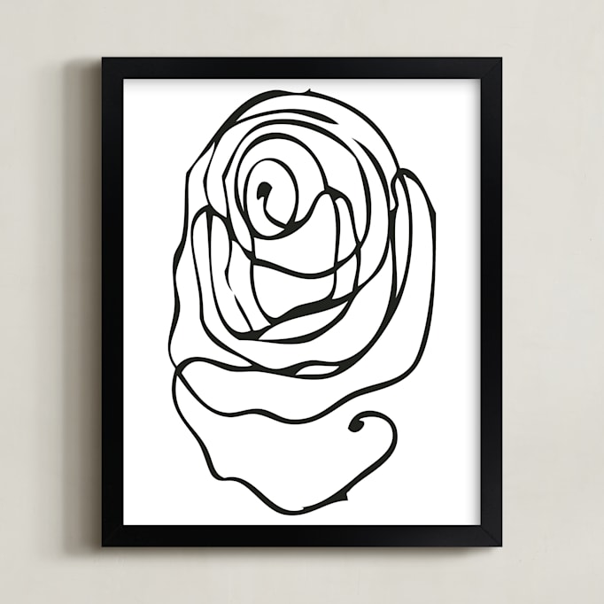 "perinuclear no.2" - Art Print in Coal Black by Stephanie Nowotarski - Framed