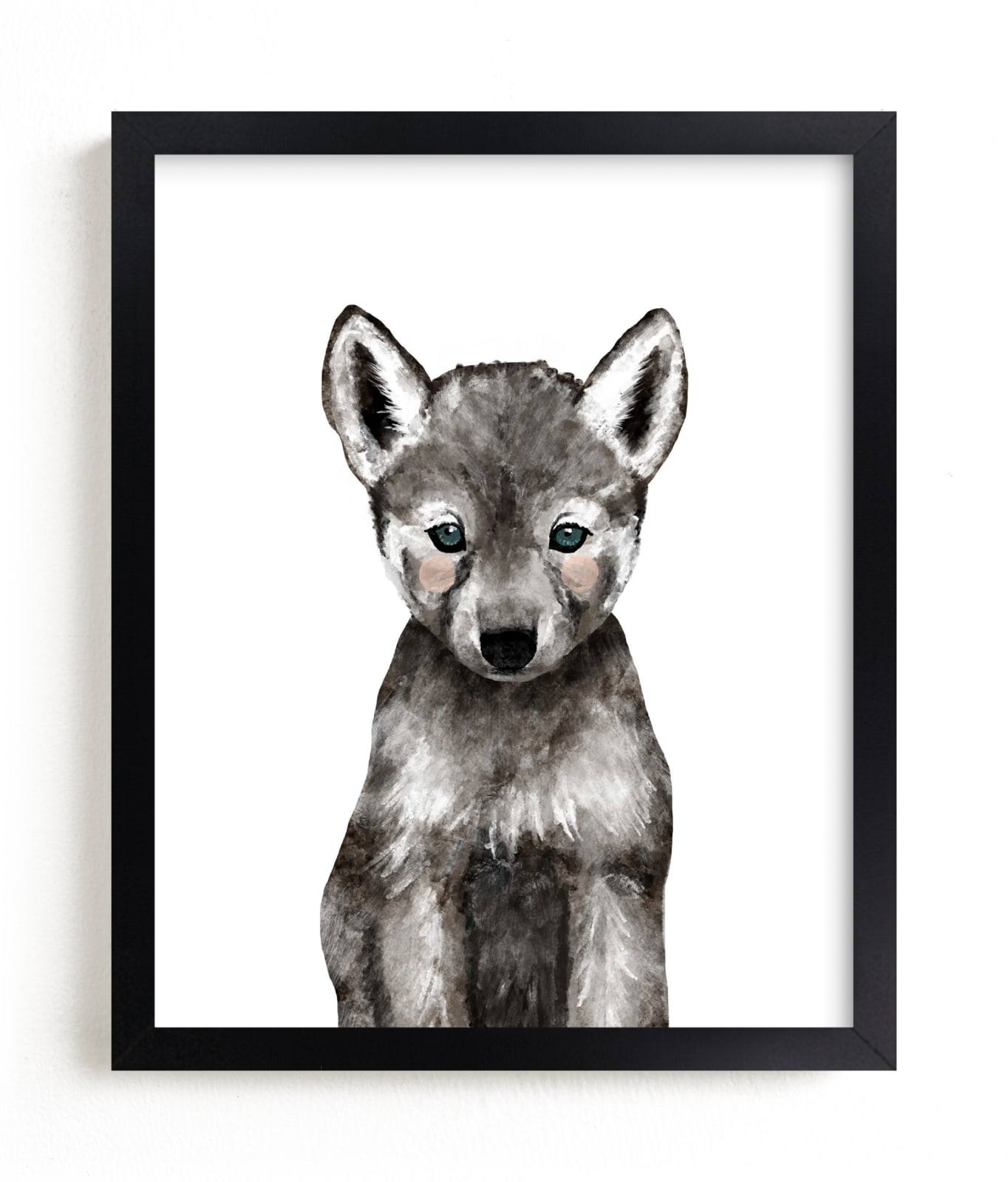 "Baby Animal Wolf" - Art Print by Cass Loh in beautiful frame options and a variety of sizes.