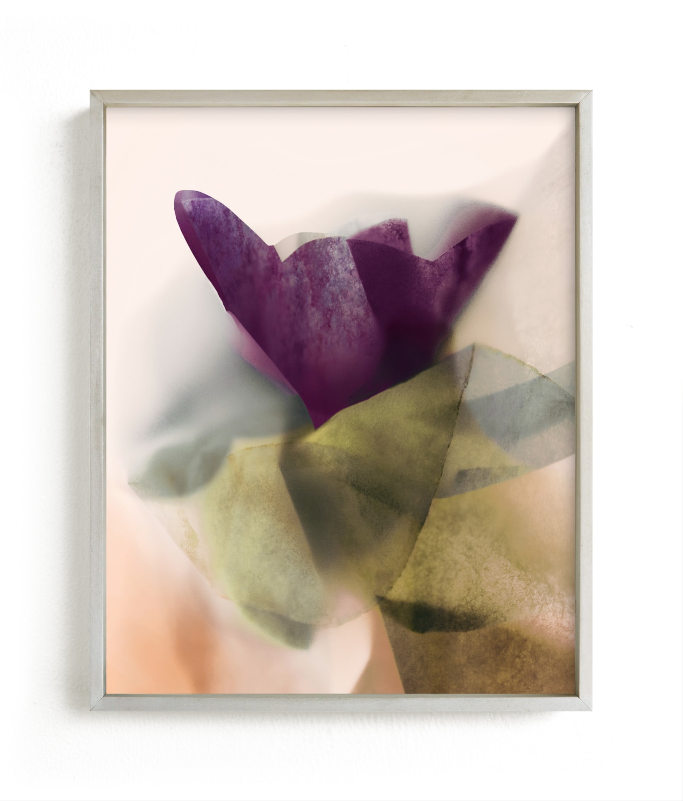 "Mauve Flower" by Karen Kardatzke in beautiful frame options and a variety of sizes.