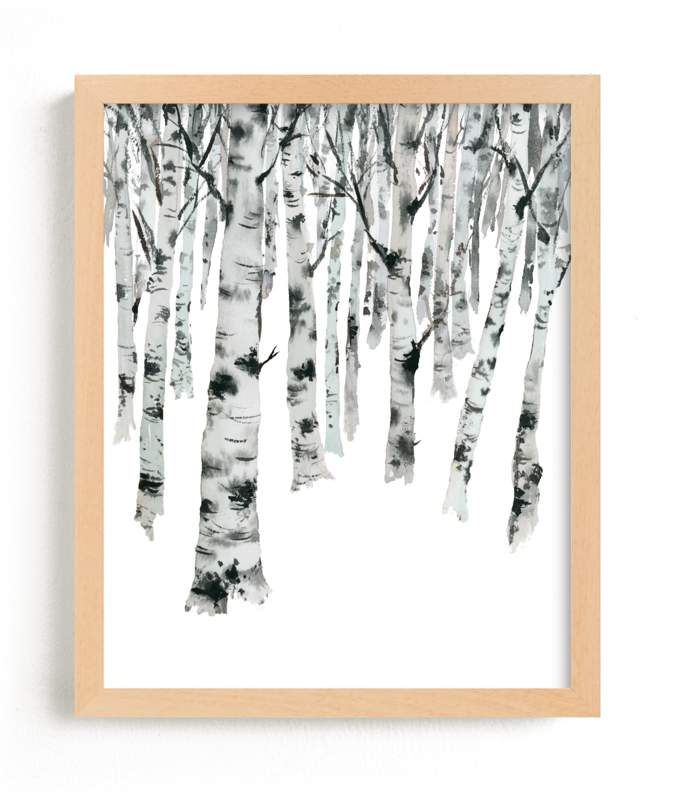 "Birch Forest" - Limited Edition Art Print by Jean Choe Art and Design in beautiful frame options and a variety of sizes.