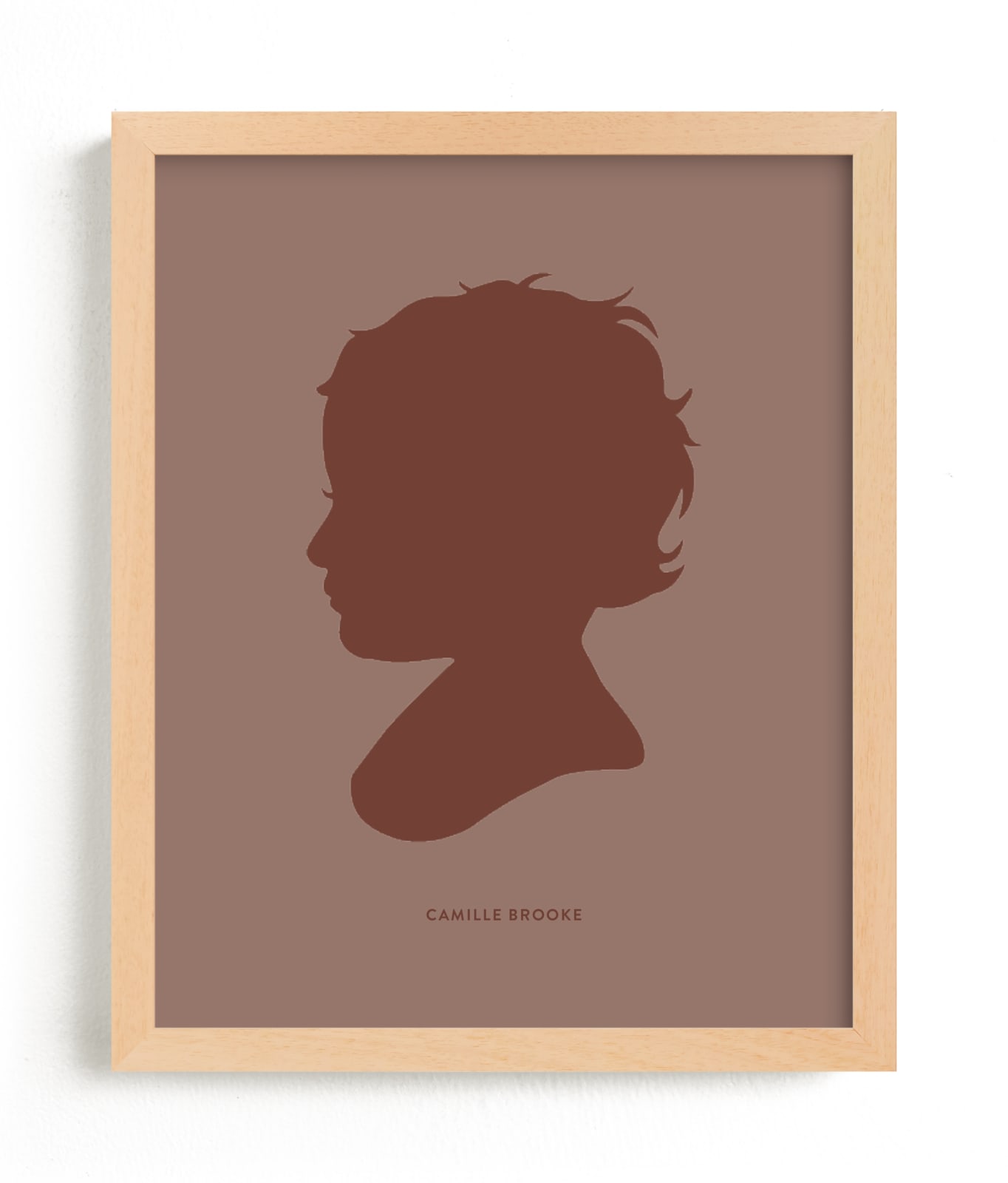 "Tone on Tone Silhouette" - Completely Custom Silhouette Art by Minted in beautiful frame options and a variety of sizes.