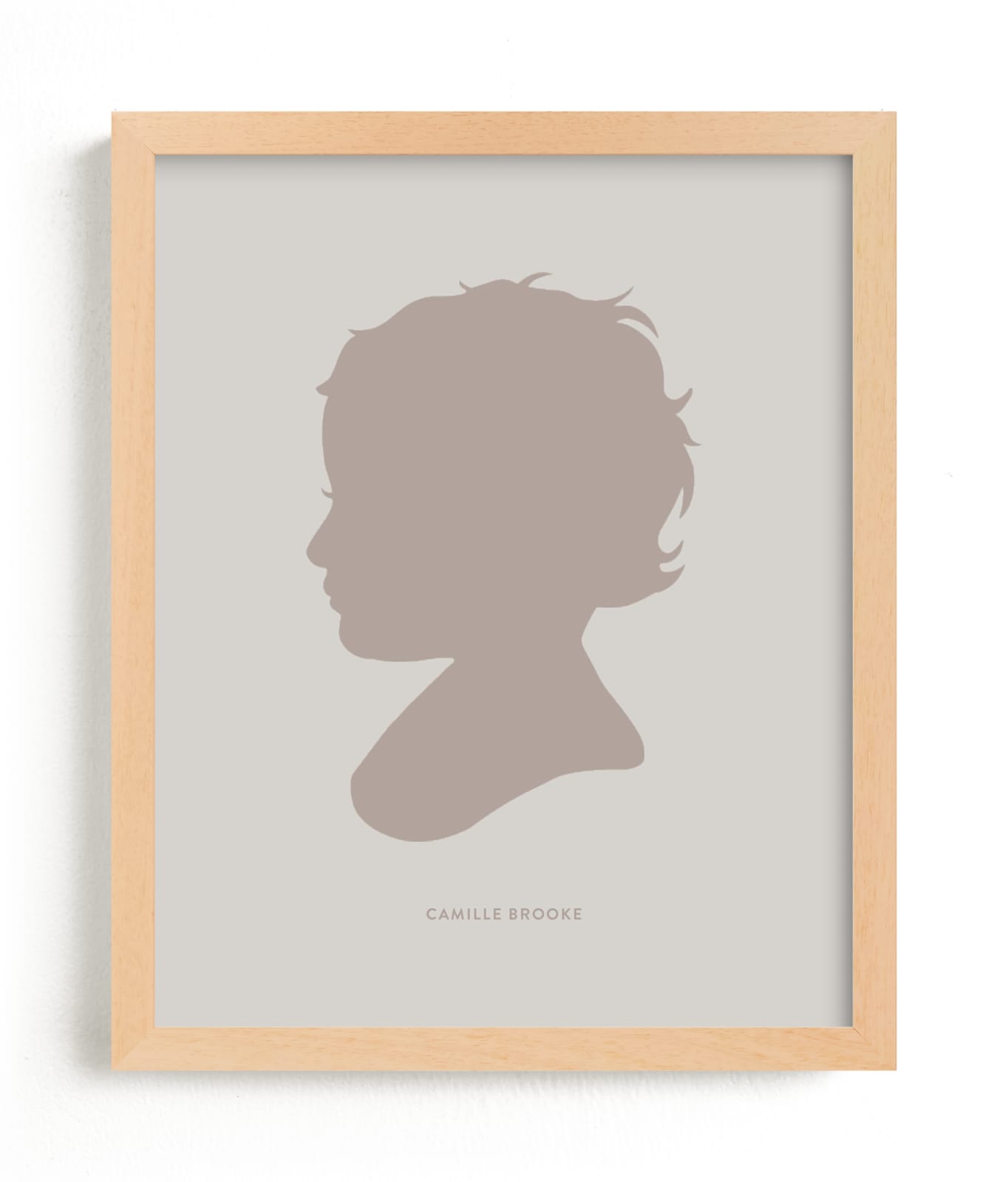 This is a colorful, pink, beige silhouette art by Minted called Tone on Tone Silhouette.
