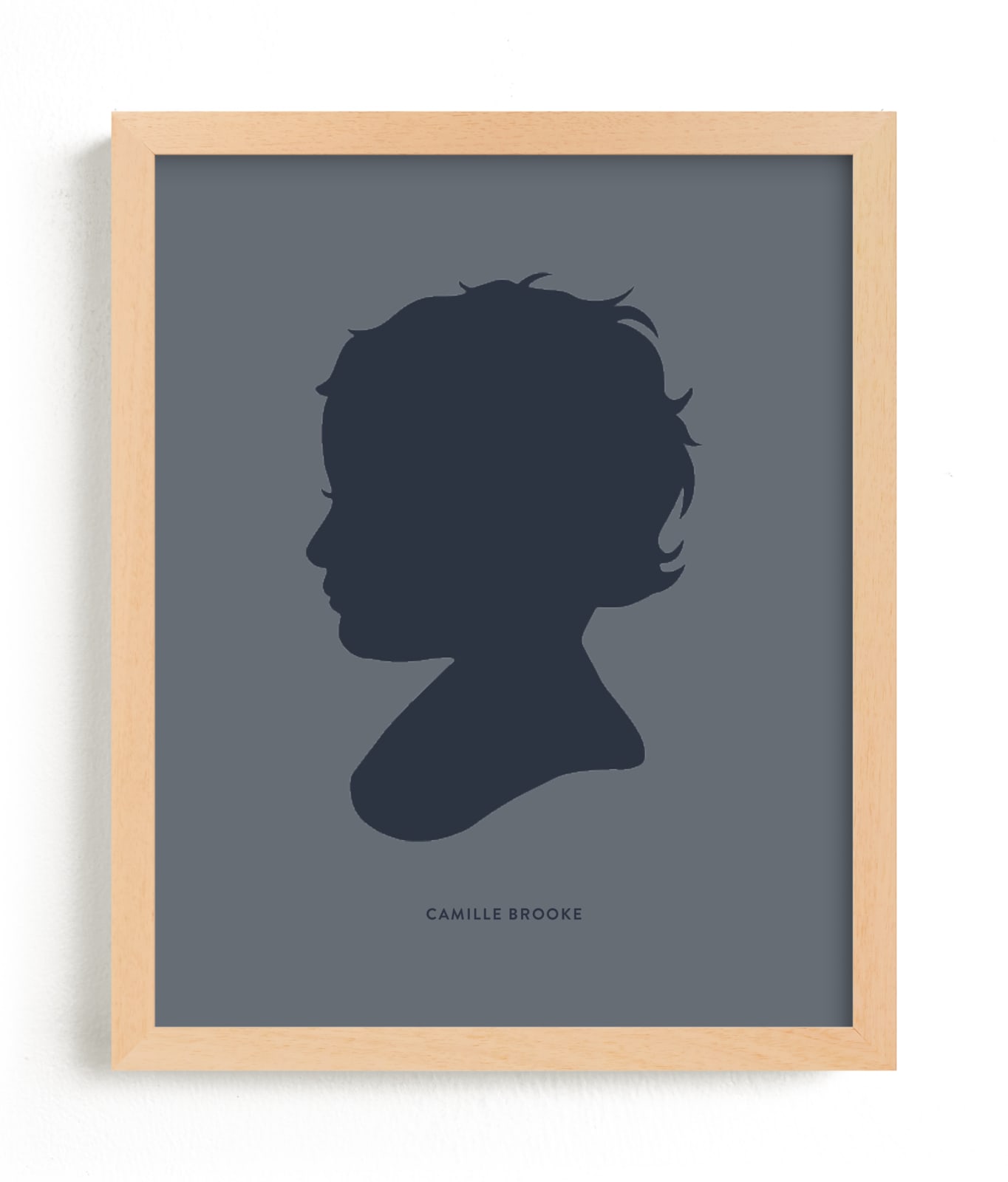 This is a blue, colorful silhouette art by Minted called Tone on Tone Silhouette.