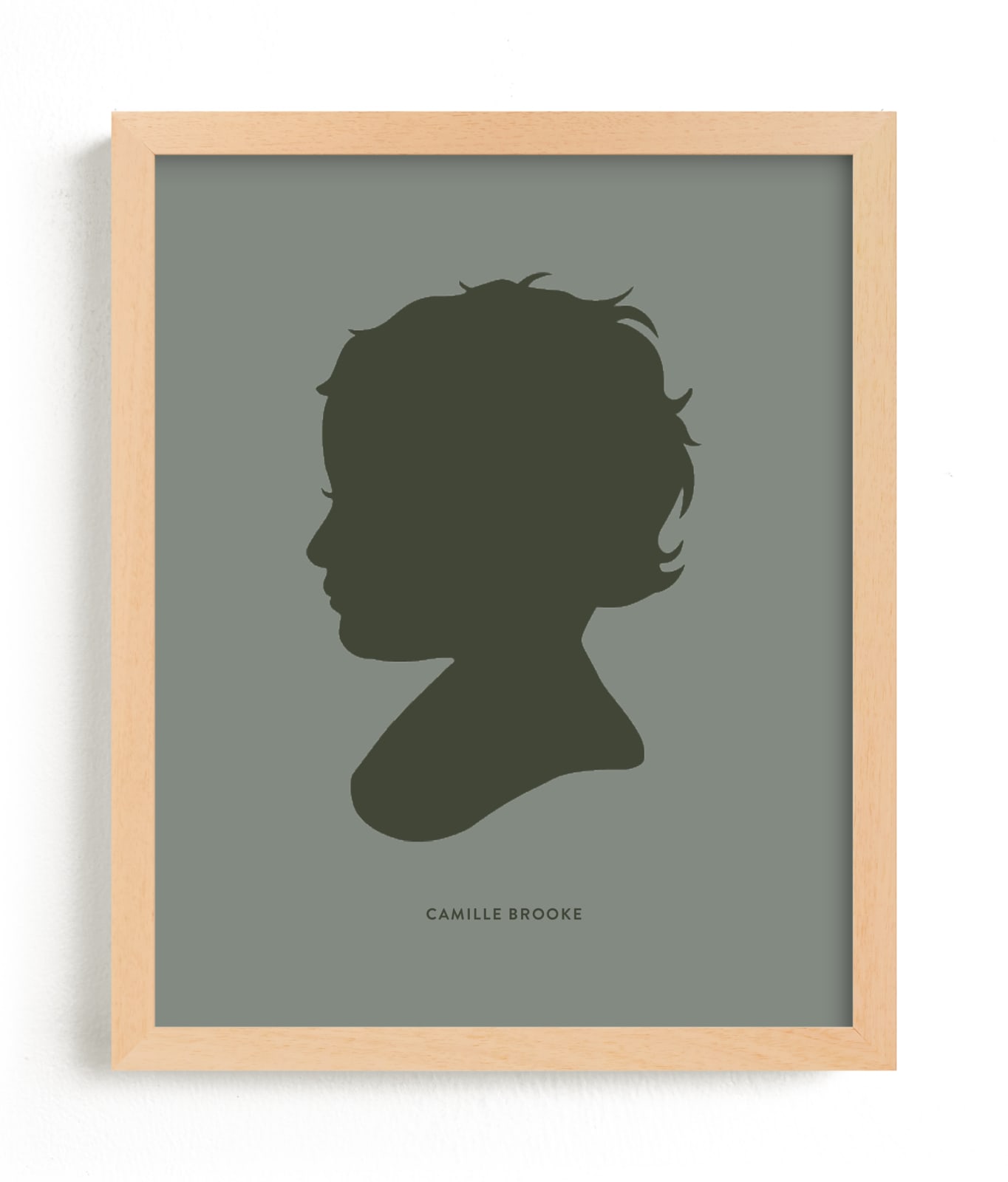 This is a colorful, green silhouette art by Minted called Tone on Tone Silhouette.