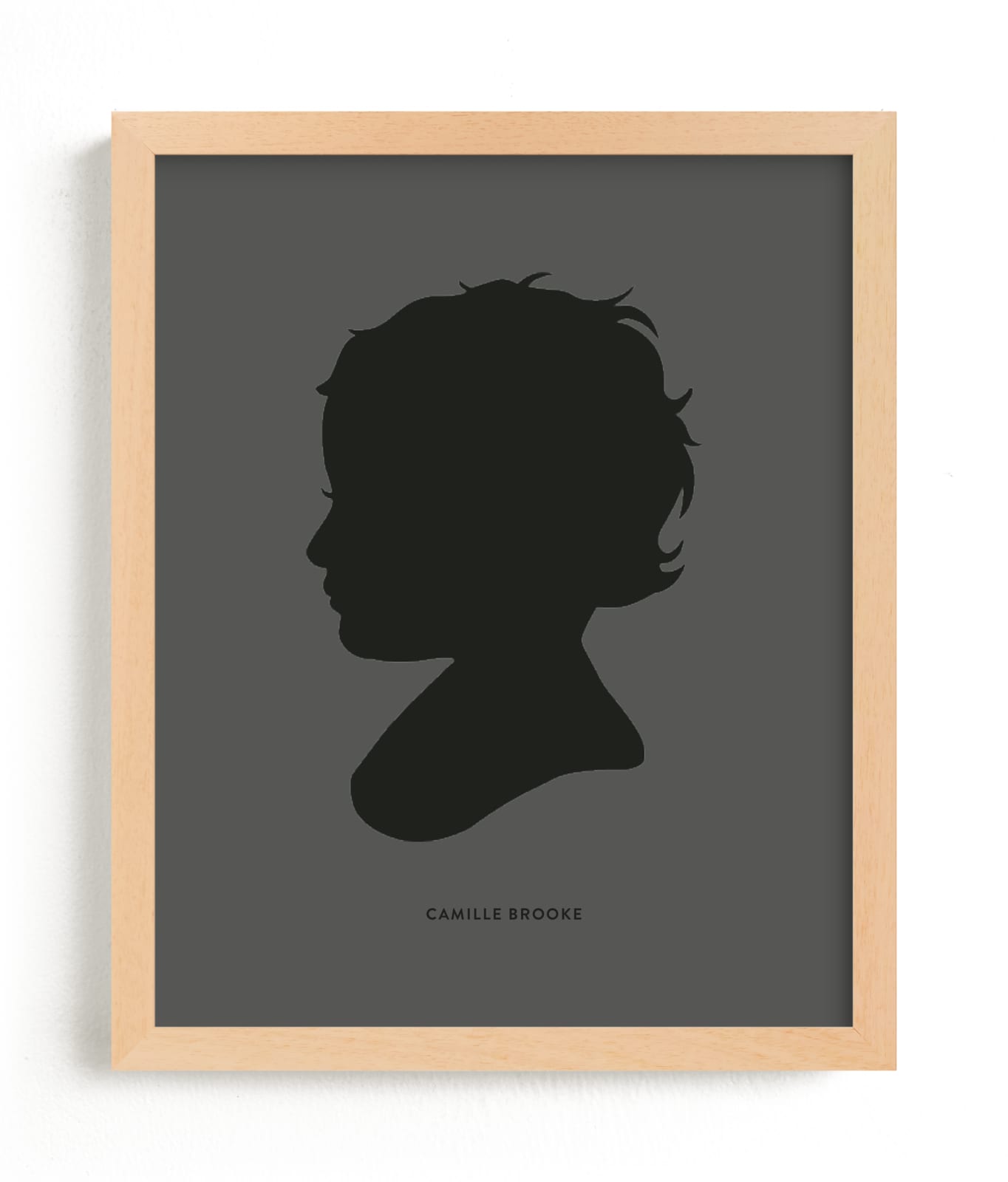 This is a colorful, black silhouette art by Minted called Tone on Tone Silhouette.