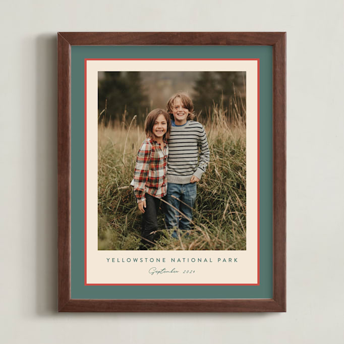 "Ribbon Frame: Portrait Framed Photo" - Framed Photo in Sprig by Carolyn MacLaren - Framed