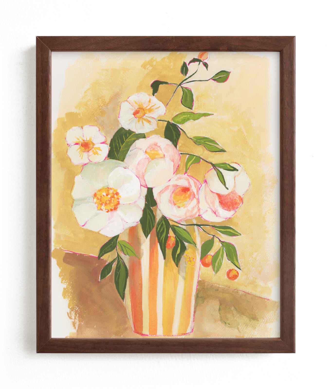 "Summer flowers in a vase" by Lucrecia Caporale in beautiful frame options and a variety of sizes.