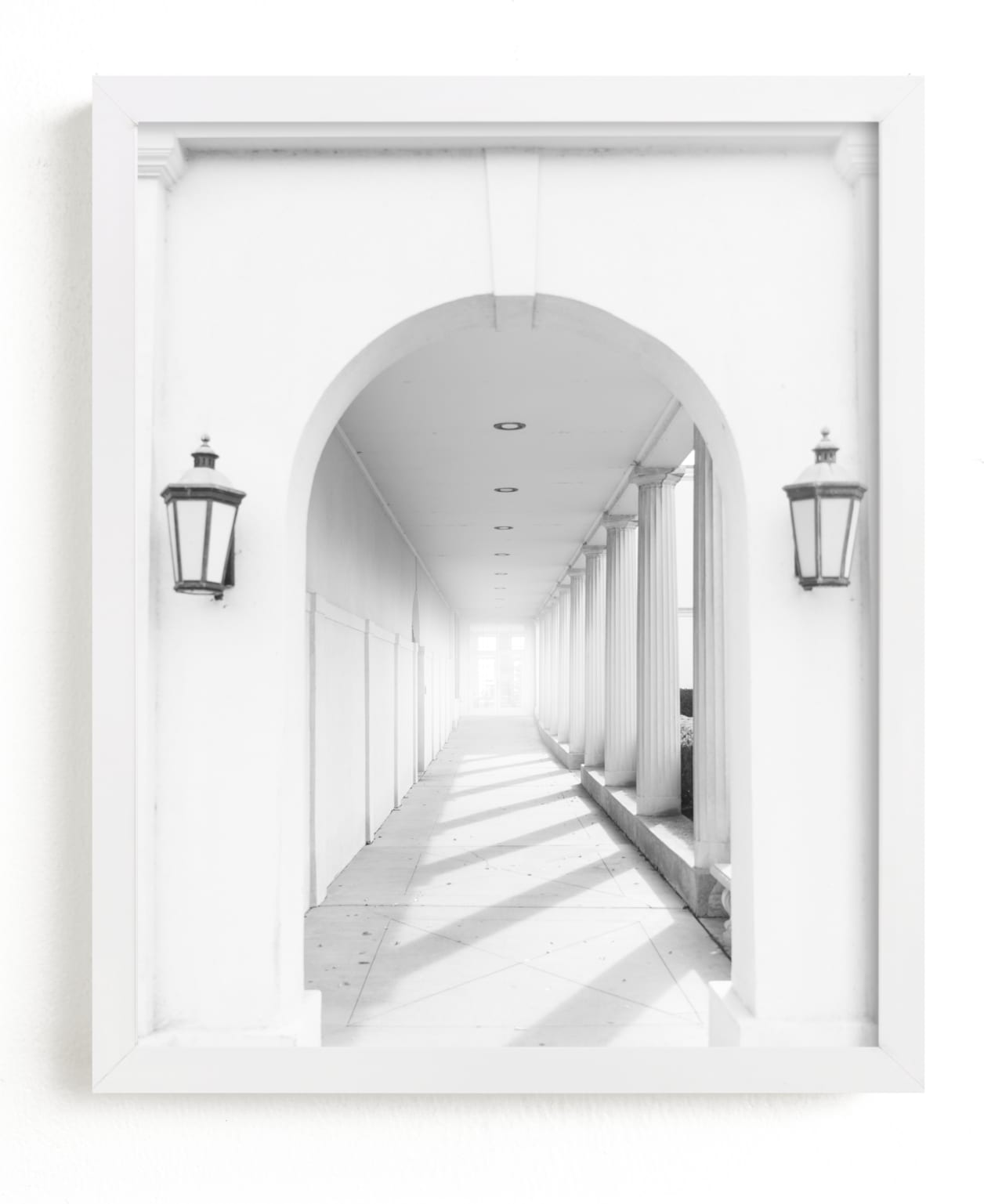 This is a white art by Ilze Lucero called Arches.