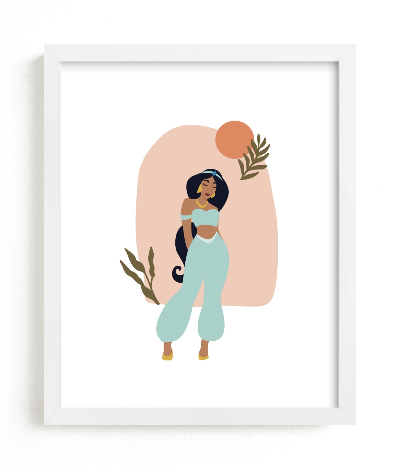 "Disney's Jasmine Serene" - Limited Edition Art Print by Tennie and Co. in beautiful frame options and a variety of sizes.