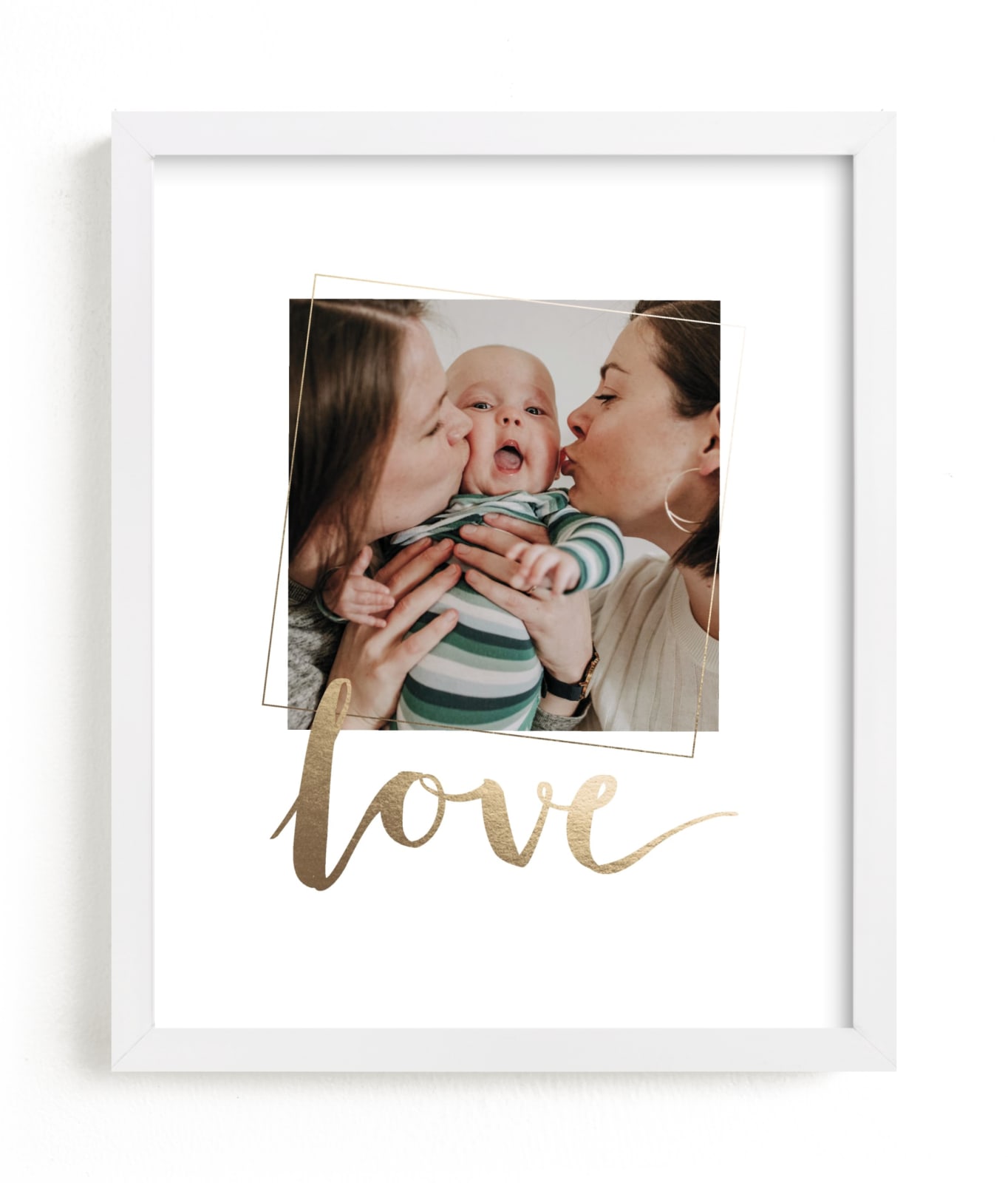 This is a gold foil stamped photo art by Anelle Mostert called Love You, Love.
