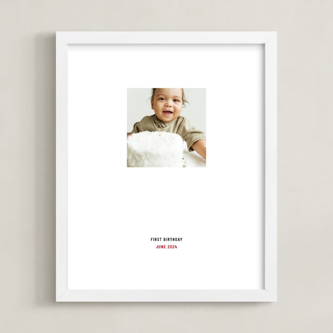"Stamped Snap: Framed Photo" - Framed Photo in White by Minted - Framed
