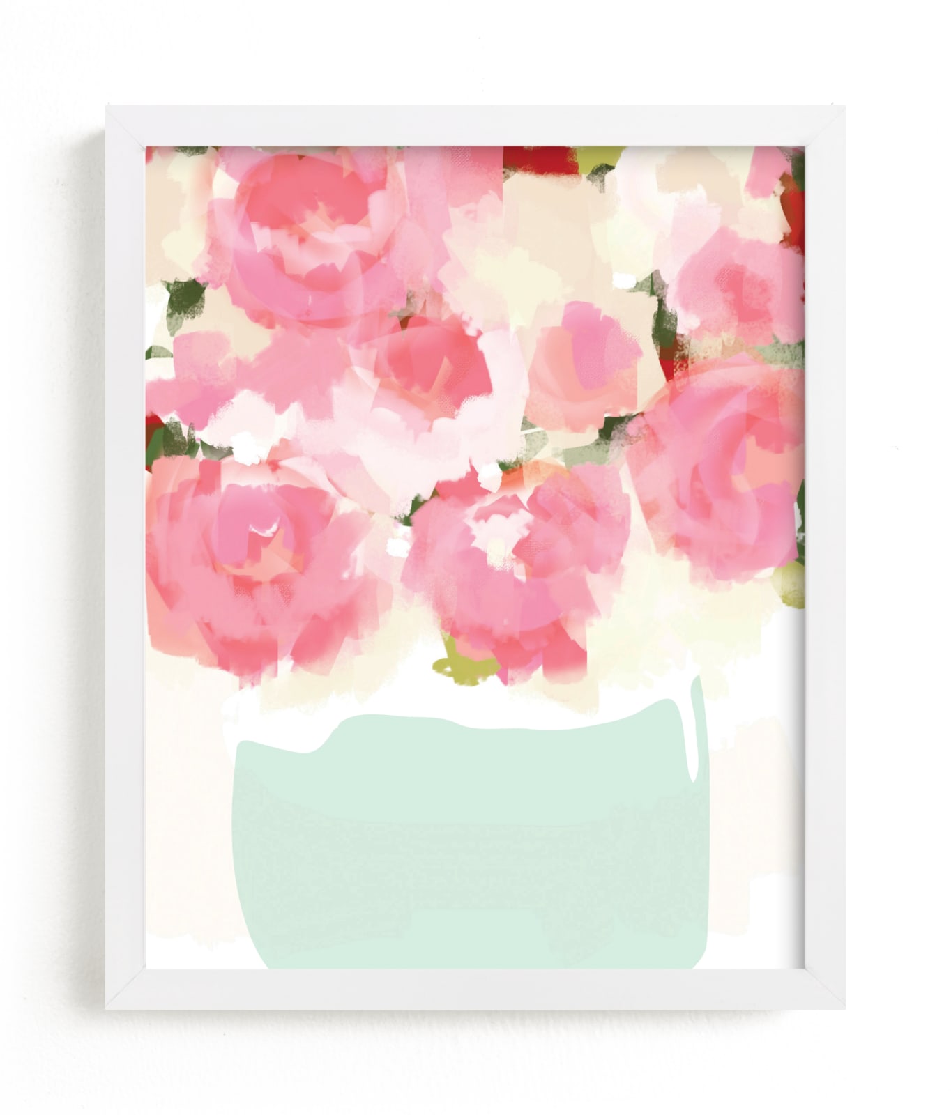 "Peonies in Vase" - Limited Edition Art Print by kelli hall in beautiful frame options and a variety of sizes.