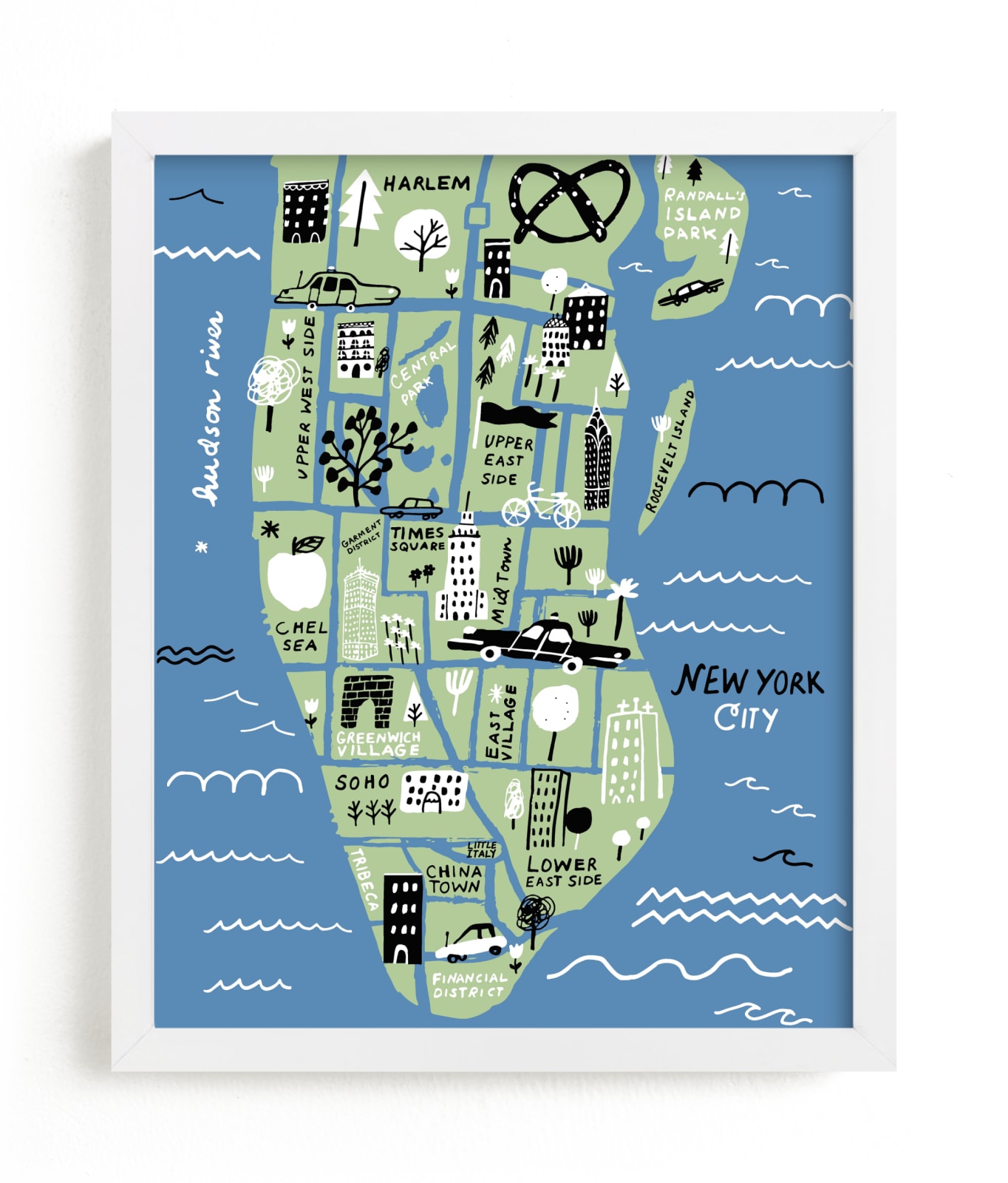 "I love New York" - Limited Edition Art Print by Jordan Sondler in beautiful frame options and a variety of sizes.