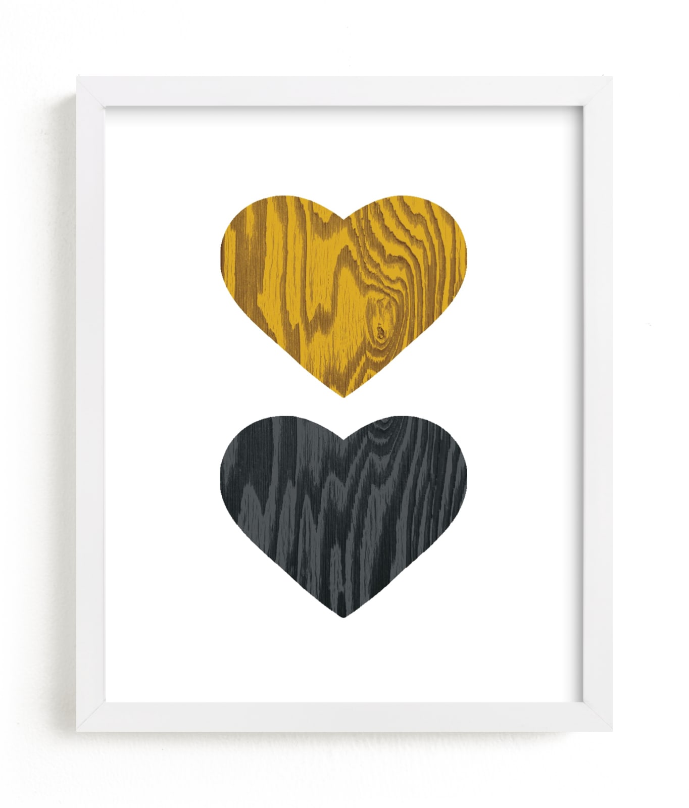 "Wood Grain Hearts" - Limited Edition Art Print by Max and Bunny in beautiful frame options and a variety of sizes.