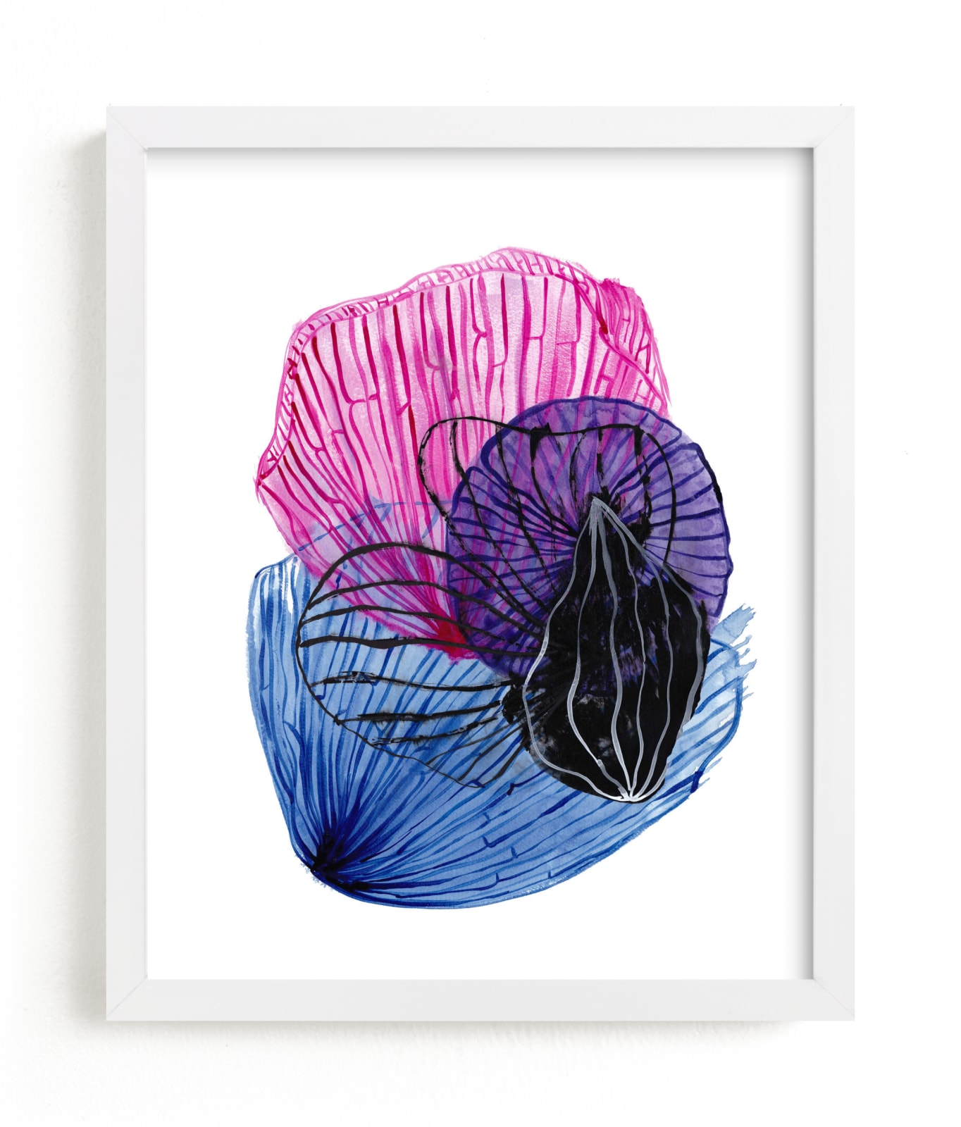 "Skeleton Petals 6" - Art Print by Maggie Ramirez Burns in beautiful frame options and a variety of sizes.
