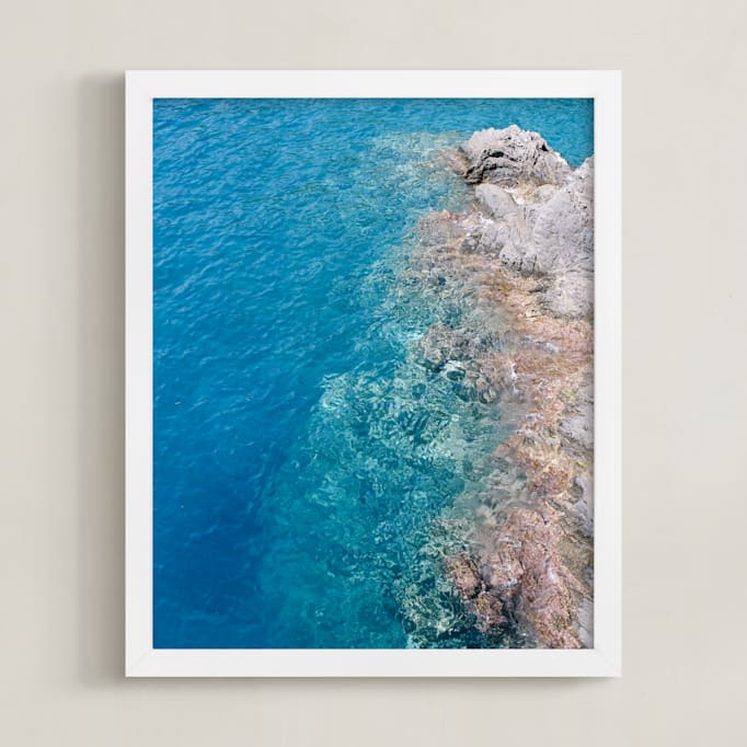 "Turquoise I" - Art Print in Turquoise Blue by lulu and isabelle - Framed