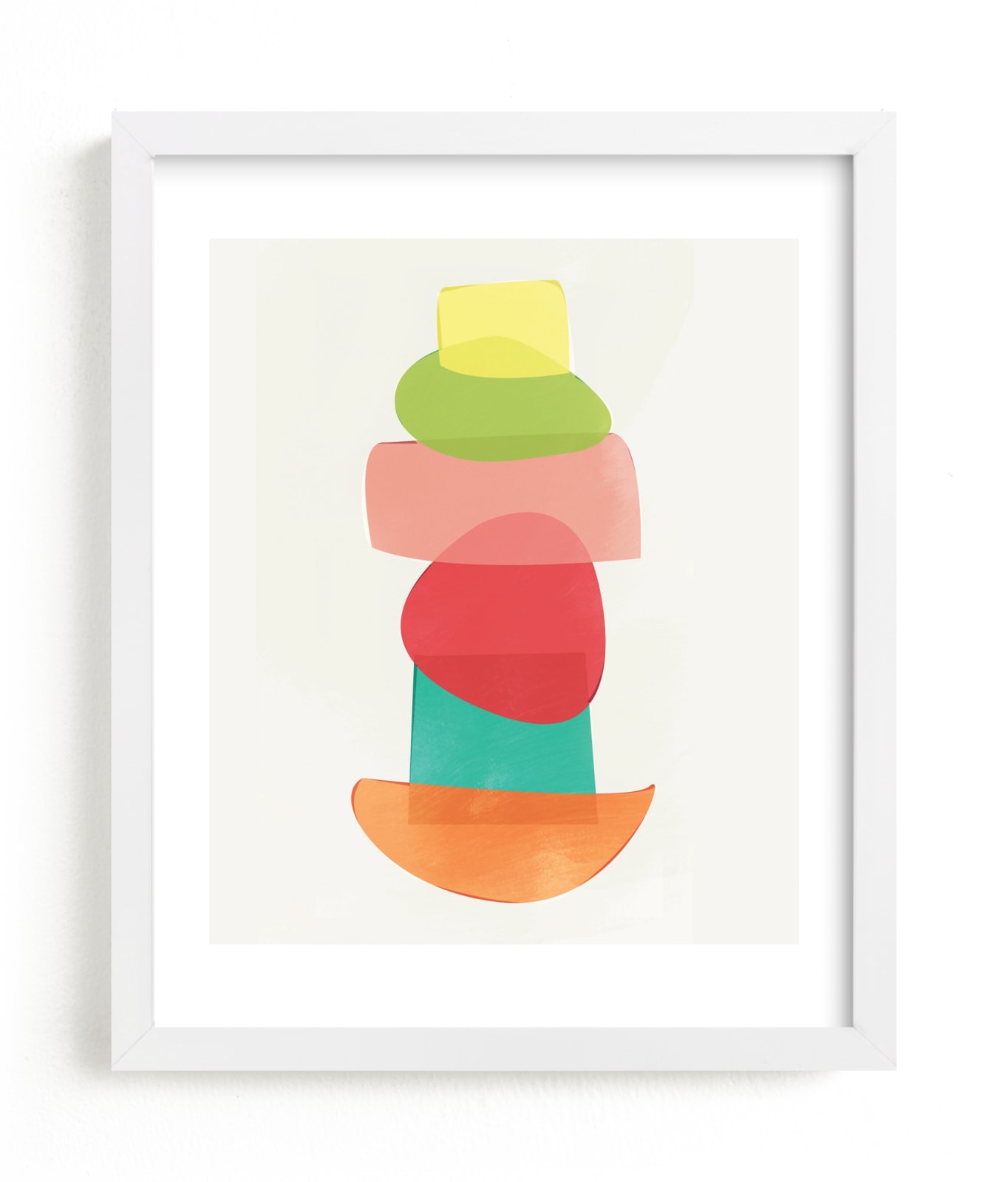 "Shape Stack" - Art Print by Red Impressionz in beautiful frame options and a variety of sizes.