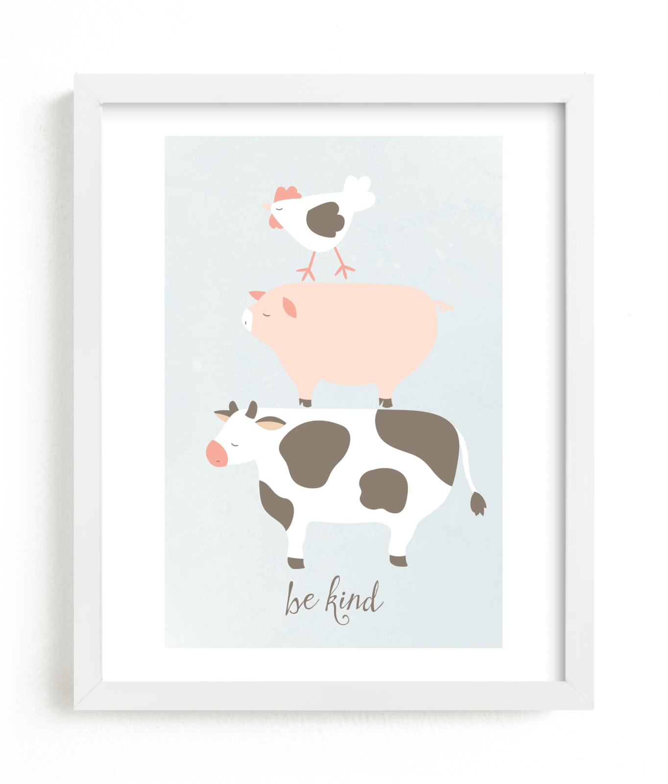 "Be Kind" - Art Print by peetie design in beautiful frame options and a variety of sizes.