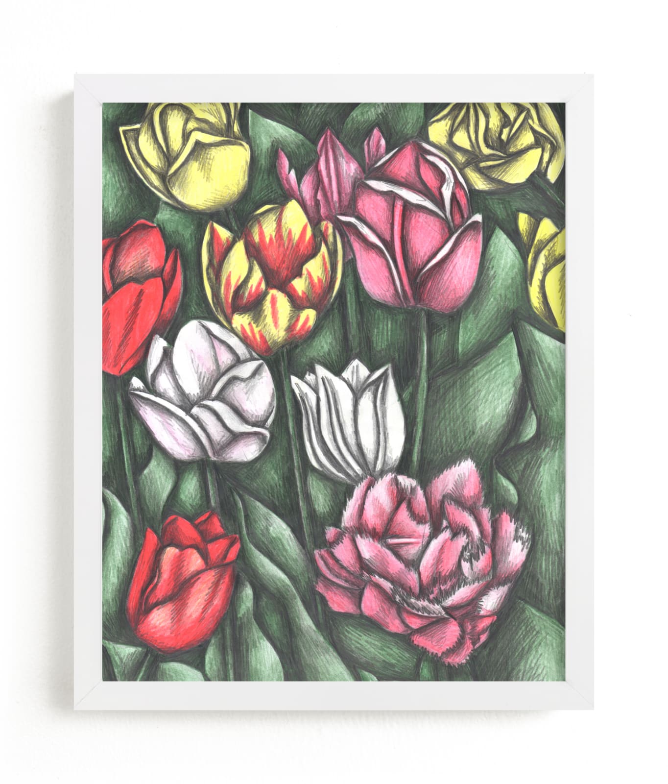 "Tulips Field" by Cecilia Battaini in beautiful frame options and a variety of sizes.