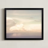 "Flying With Clouds" - Art Print in yellow by Qing Ji - Framed