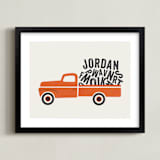 "Heavy Load" - Personalized Art Print in Tangerine by Karidy Walker - Framed