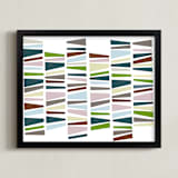 "Strada" - Art Print in Midnight BLue by Lisa Samartino Design - Framed