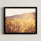 "River Warmth" - Art Print in Golden by Erin Niehenke - Framed