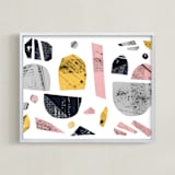 "Boats on a river" - Art Print in light and fun by Susanne Kasielke - Framed