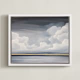"Quiet Comfort" - Art Print in Slate Grey by Mya Bessette - Framed Canvas